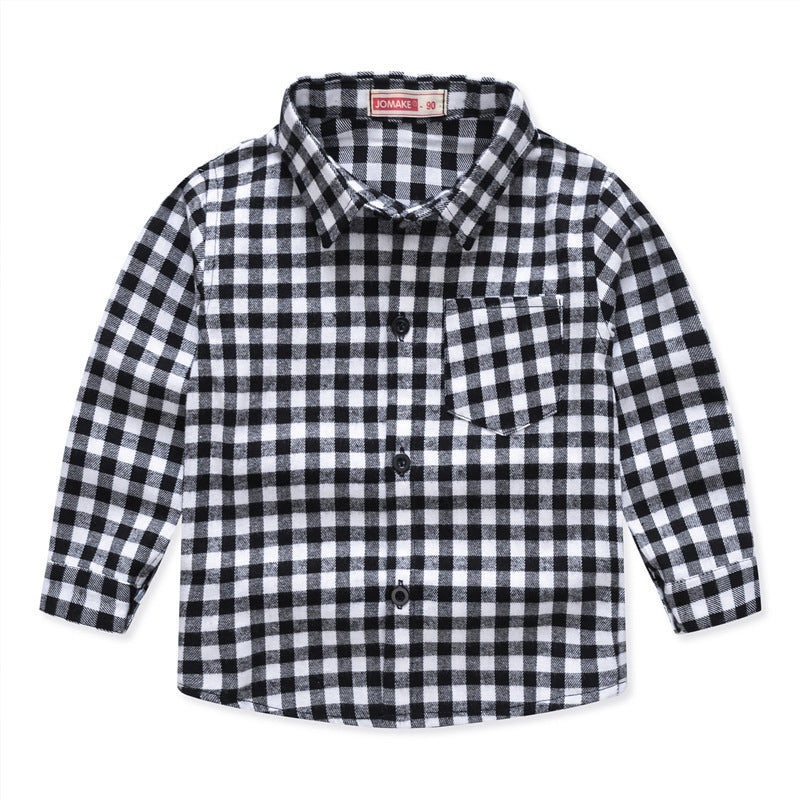 Boys Long sleeve Plaid Shirt