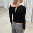Spicy Irregular Knot Long Sleeve Top