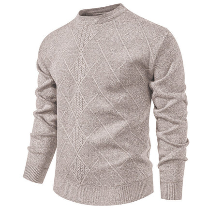 Fleece-lined Thick Round Neck Knitted Cardigan