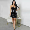 Sleeveless High-end Bodycon Sequin Spaghetti Strap Dress