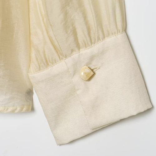 European And American Style New Fashionable Layered Decorative Bow Blouse