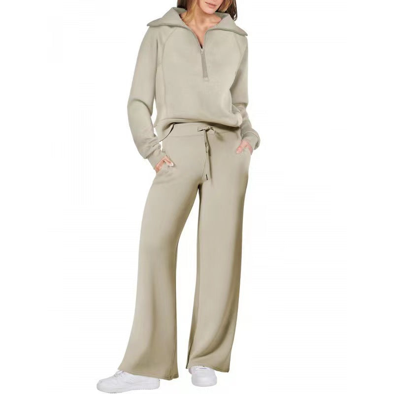 Half Zip Casual Lounge Set