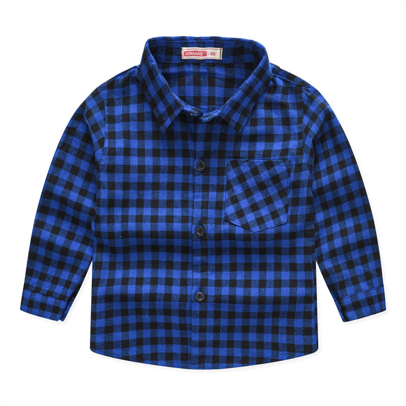 Boys Long sleeve Plaid Shirt