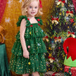 Girls' Christmas Tree Suspender Dress