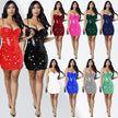 Sleeveless High-end Bodycon Sequin Spaghetti Strap Dress