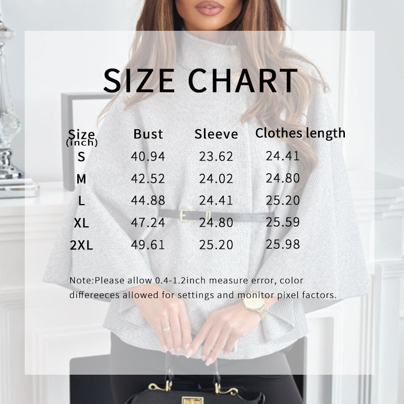 Women's Batwing Sleeve Cape Coat