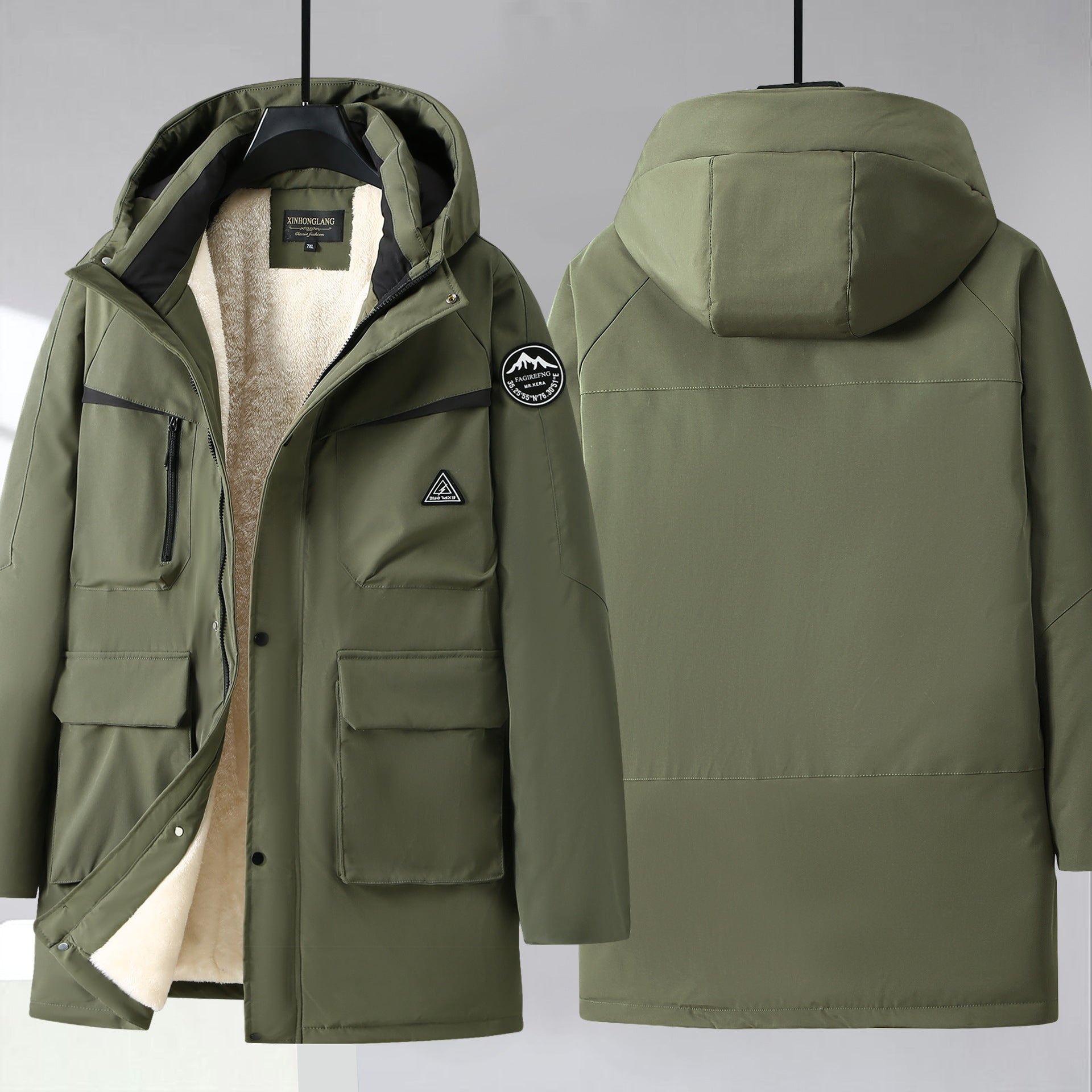 Men's Mid-length Extra-thick Winter Coat