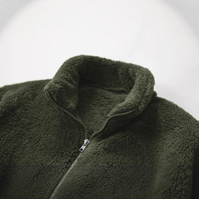 Casual Men's Solid Mink Cardigan