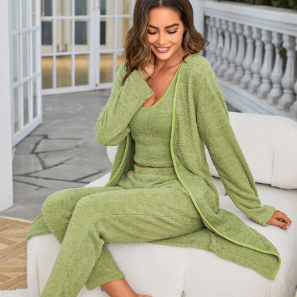 Women's Fuzzy 3 Piece Lounge Sets
