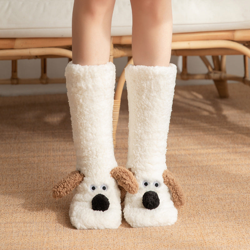 Cute Winter Warm Non-slip Plush Socks