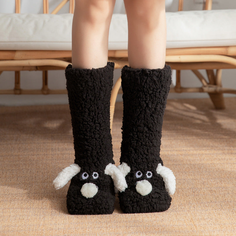 Cute Winter Warm Non-slip Plush Socks