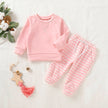Boys And Girls Clothes Set Sweatshirt Tops Long Striped Pants Pajamas outfit 3-18 Months