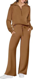 Half Zip Casual Lounge Set