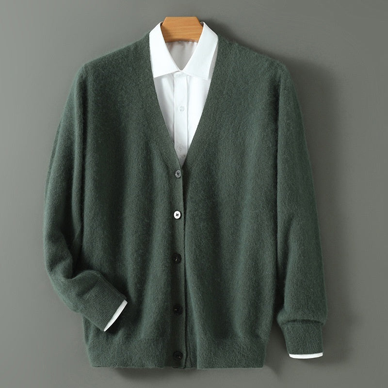 Wool V-neck Thickened Loose Knitwear