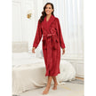 Wome'ns Bathrobe Ladies Fleece Plush Warm Long Robes Fleece Nightgown Sleepwear