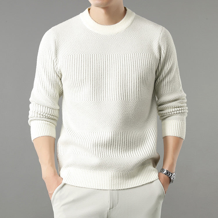 Thick Round Neck Long Sleeve Base Sweater