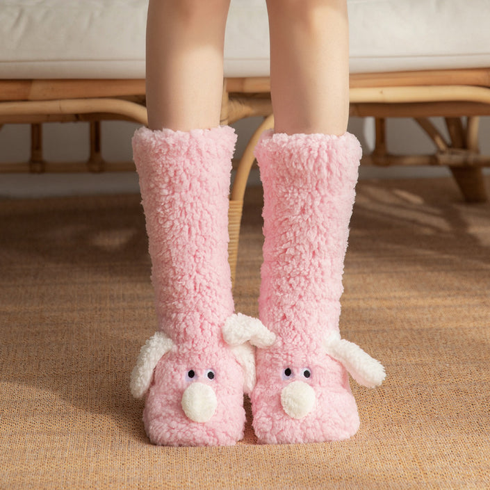 Cute Winter Warm Non-slip Plush Socks