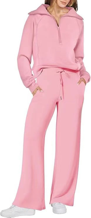 Half Zip Casual Lounge Set