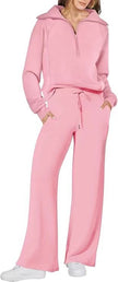 Half Zip Casual Lounge Set